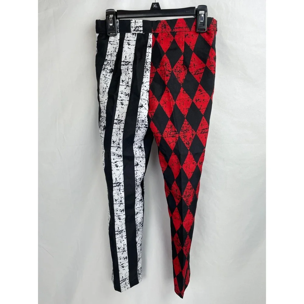 Spirit Halloween Child Medium Twisted Circus Suit Red White Jacket Pants Tie - Picture 5 of 9